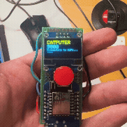 Since it's nearly impossible to coordinate who's fed our cat Kevin, I soldered together a WiFi enabled smart button that allows us to schedule feedings and track when Kevin was last fed. The device retrieves local time from an NTP server and displays it on an OLED display. The device was built with an ESP8266 microcontroller, an SSD1306 OLED display, and a button.
